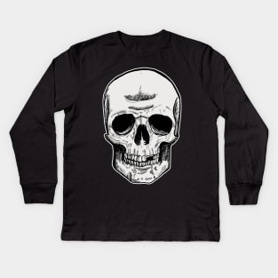 Skeleton Head Original Kids Long Sleeve T-Shirt